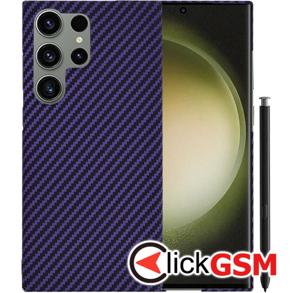 Techsuit - Carbonite FiberShell - Samsung Galaxy S23 Ultra - Purple