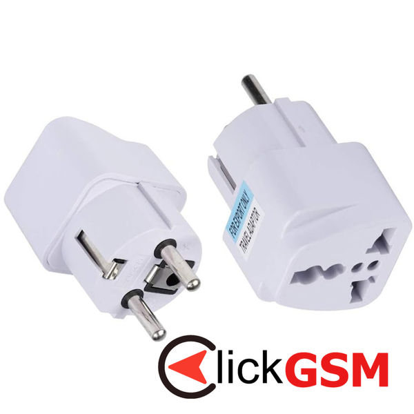 Techsuit - Travel Adapter (C524) - for UK / US /  AU to EU, 10A, 250V - White