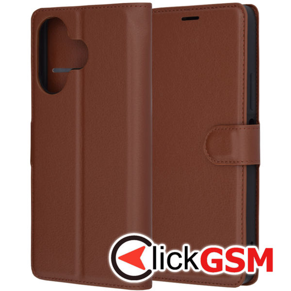 Techsuit - Leather Folio - Xiaomi Redmi 13 / Poco M6 4G - Brown