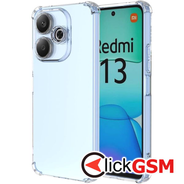Techsuit - Shockproof Clear Silicone - Xiaomi Redmi 13 / Poco M6 4G - Clear