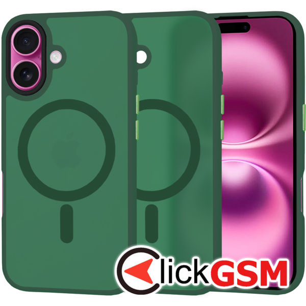 Techsuit - HaloFrost MagSafe Series - iPhone 16 Plus - Midnight Green