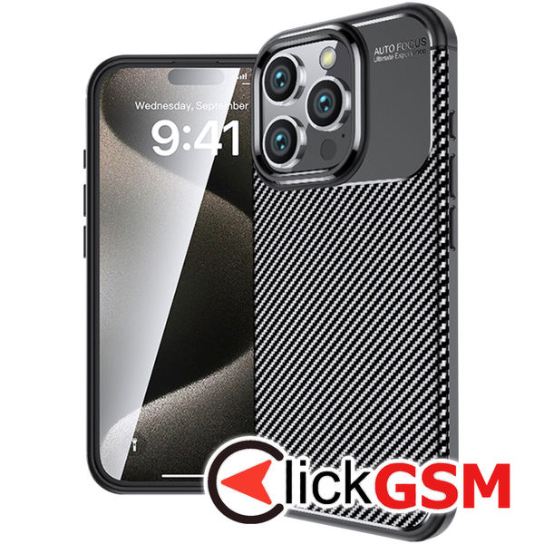 Techsuit - CarbonFiber - iPhone 16 Pro Max - Black