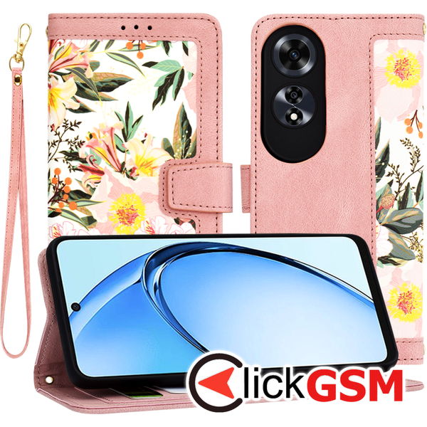Techsuit - FlipCraft - Oppo A60 - Sweetheart Pink