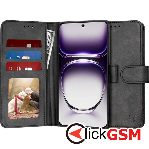 Techsuit - Diary Book - Oppo Reno12 - Black