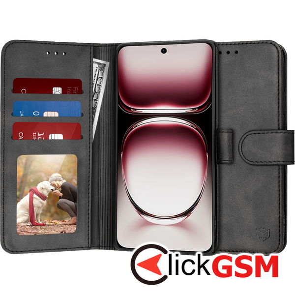 Techsuit - Diary Book - Oppo Reno12 Pro - Black