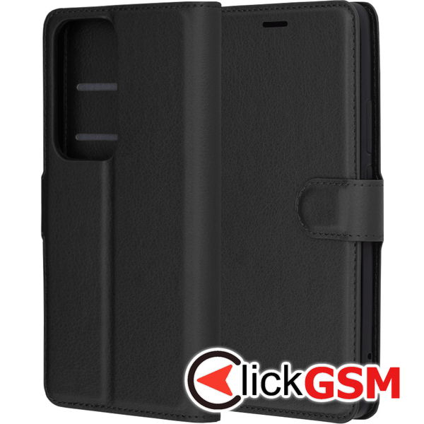 Techsuit - Leather Folio - Oppo Reno12 - Black