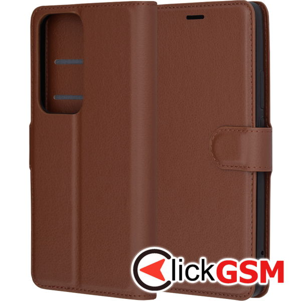 Techsuit - Leather Folio - Oppo Reno12 - Brown