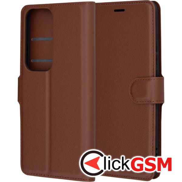 Techsuit - Leather Folio - Oppo Reno12 Pro - Brown