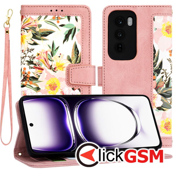 Techsuit - FlipCraft - Oppo Reno12 - Sweetheart Pink