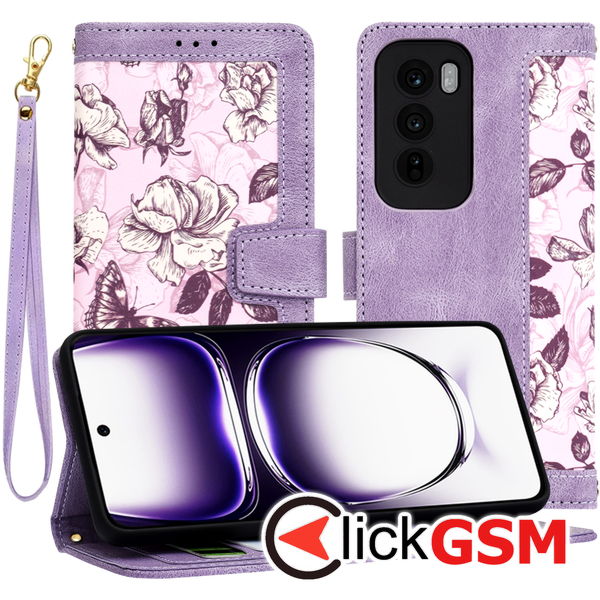 Techsuit - FlipCraft - Oppo Reno12 - Mysterious Purple