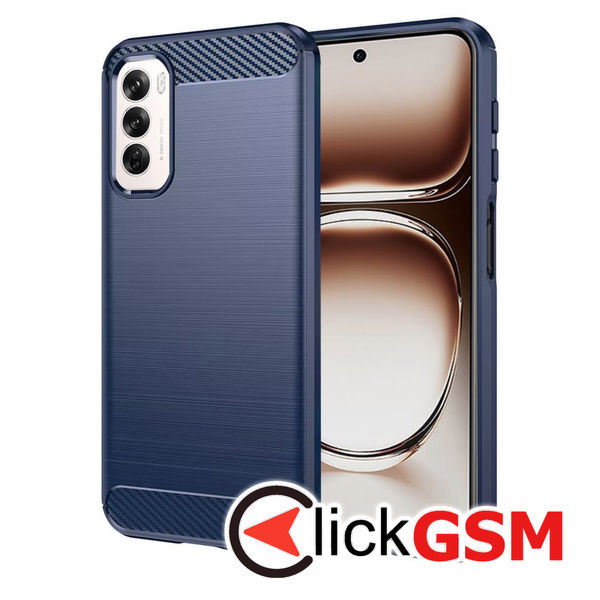 Techsuit - Carbon Silicone - Oppo Reno12 - Blue