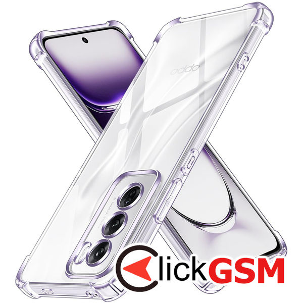 Techsuit - Shockproof Clear Silicone - Oppo Reno12 - Clear