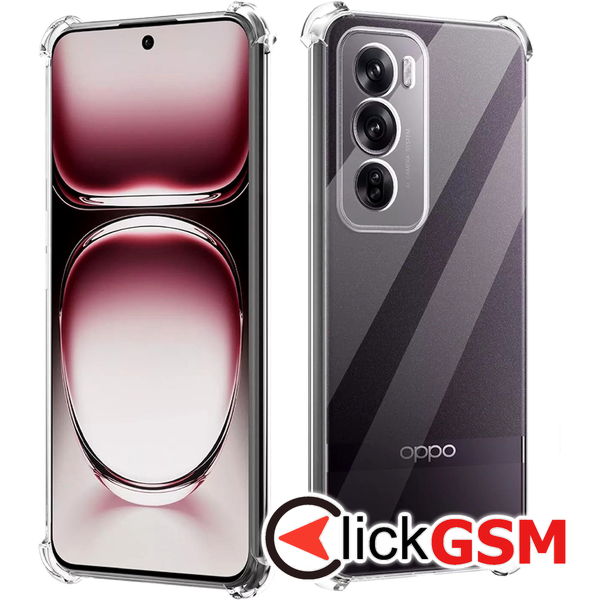 Techsuit - Shockproof Clear Silicone - Oppo Reno12 Pro - Clear