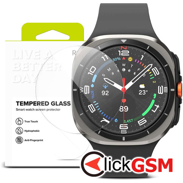 Ringke - Tempered Glass R10 (4 pack) - Samsung Galaxy Watch7 Ultra?47mm - Clear
