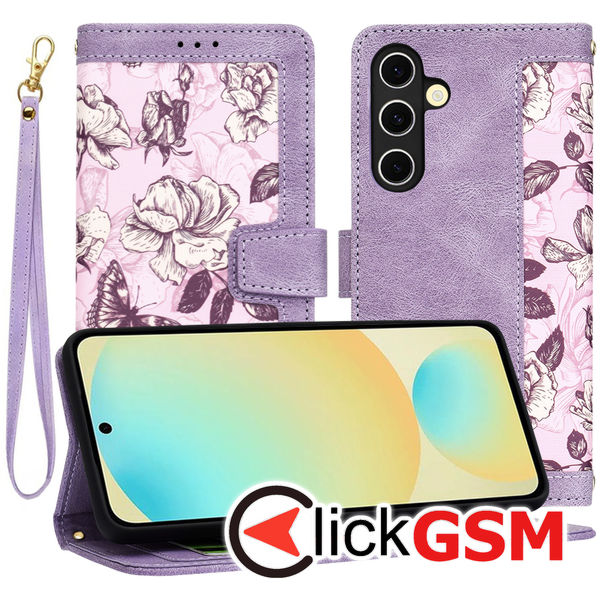 Techsuit - FlipCraft - Samsung Galaxy S24 FE - Mysterious Purple