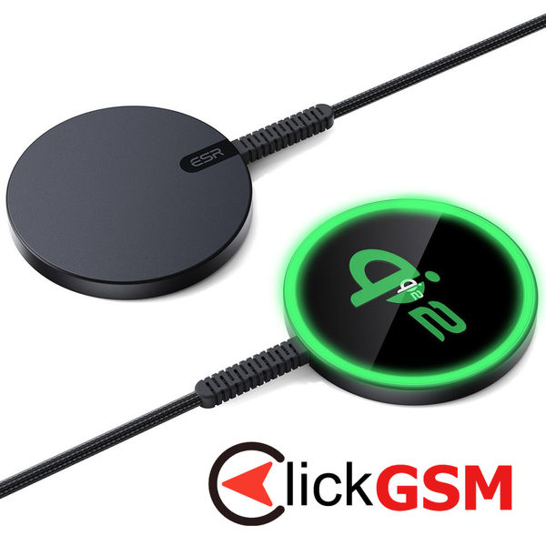 ESR - Mini Magnetic Wireless Charger HaloLock Qi2 - MagSafe Compatible, 15W, with Type-C Cable, 1.5m - Black