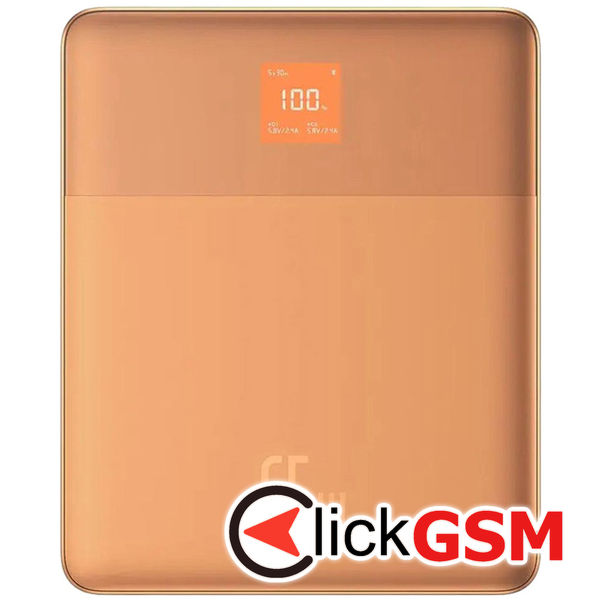 Baseus - Power Bank Blade (P10063801733-00) - 2x Type-C, 65W, 12000mAh, Digital Display, with Cable USB-C - Orange