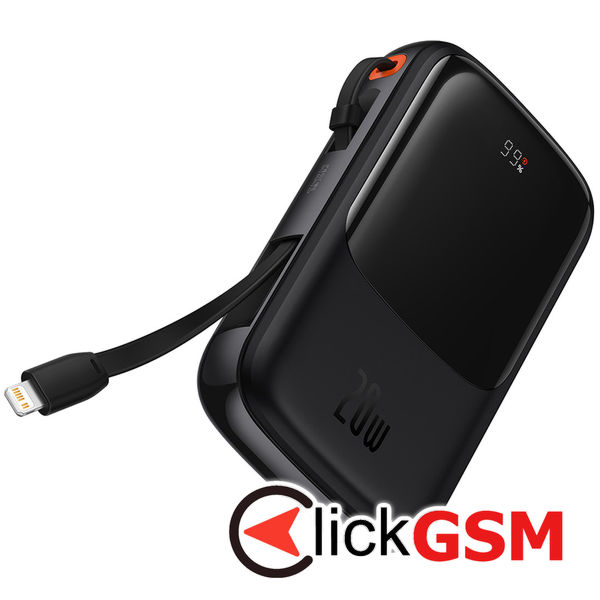 Baseus - Power Bank Qpow Pro (PPQD040001) - 2x Lightning, Type-C, USB, 20000mAh, 20W, with Cable USB-C - Black