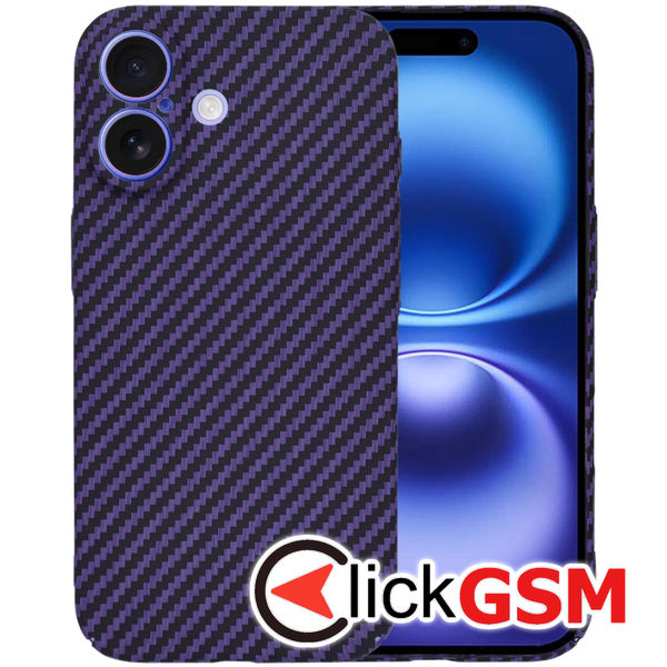 Techsuit - Carbonite FiberShell - iPhone 16 - Purple