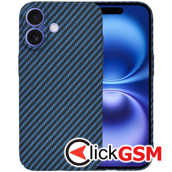 Techsuit - Carbonite FiberShell - iPhone 16 - Cyan