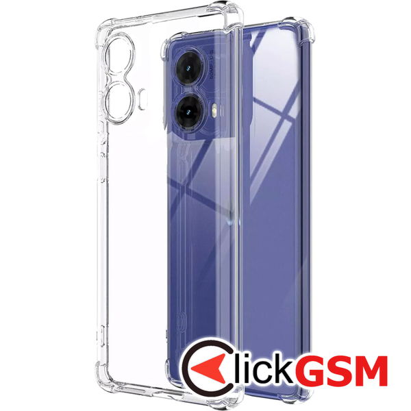 Techsuit - Shockproof Clear Silicone - Motorola Moto G85 - Clear