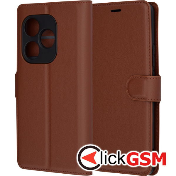 Techsuit - Leather Folio - Realme  GT 6 / GT 6T - Brown