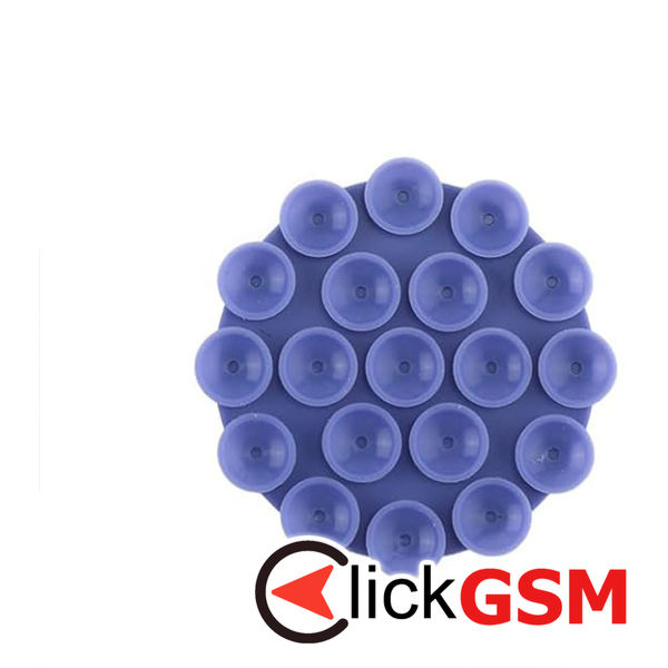 Techsuit - Phone Holder (SD-CUP) - Suction Pad for Selfies, Silicone, Adhesive Mount, Round Shape - Dark Blue