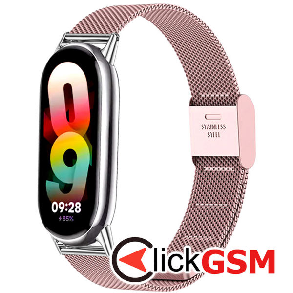 Techsuit - Watchband 15mm (W022) - Xiaomi Mi Band 8 / 8 NFC / 9 / 9 NFC - Rose Gold