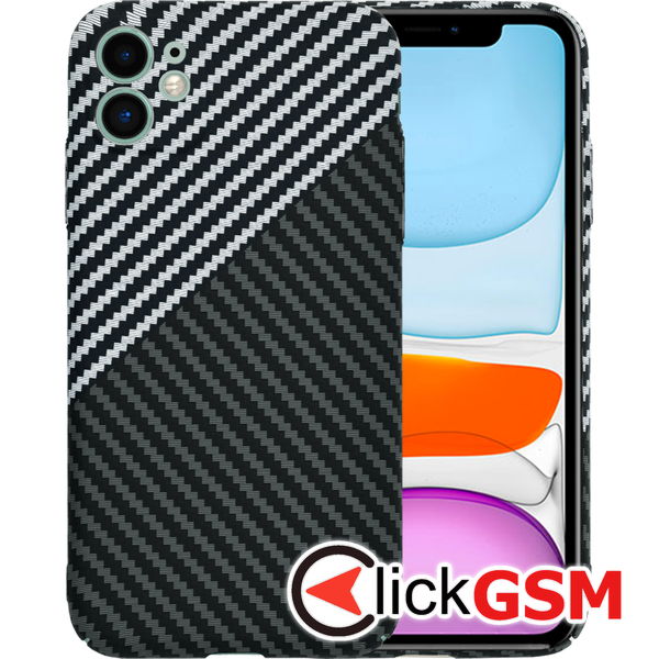 Techsuit - Carbonite FiberShell - iPhone 11 - Stealth Gray