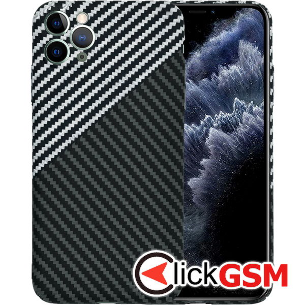 Techsuit - Carbonite FiberShell - iPhone 11 Pro Max - Stealth Gray