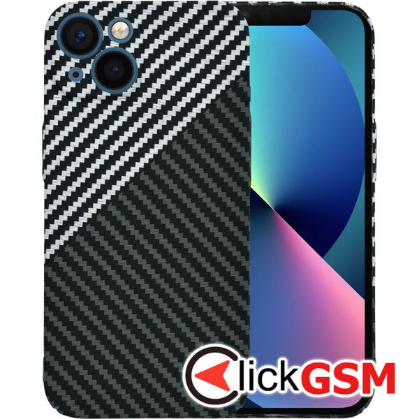 Techsuit - Carbonite FiberShell - iPhone 13 - Stealth Gray