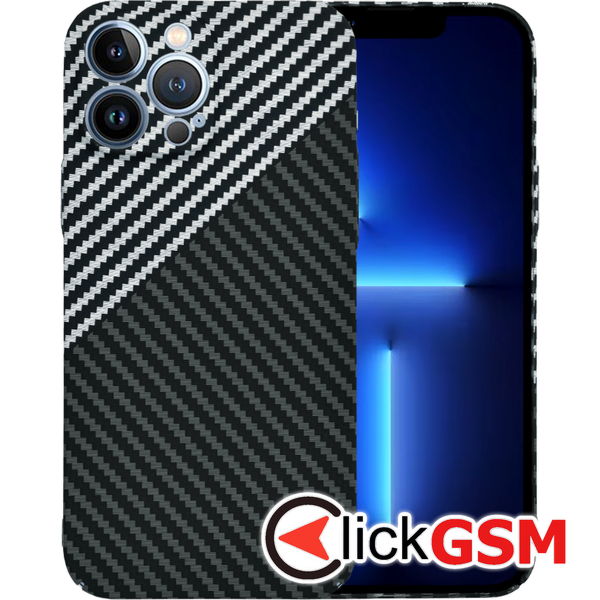 Techsuit - Carbonite FiberShell - iPhone 13 Pro Max - Stealth Gray