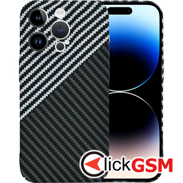 Techsuit - Carbonite FiberShell - iPhone 14 Pro - Stealth Gray