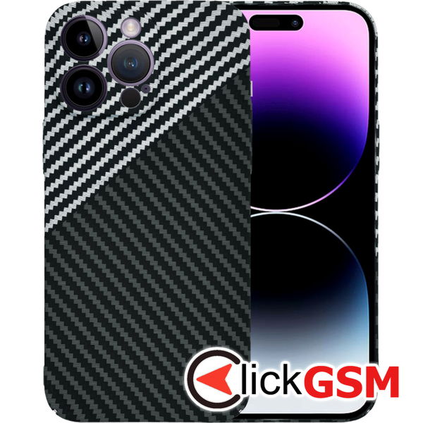 Techsuit - Carbonite FiberShell - iPhone 14 Pro Max - Stealth Gray