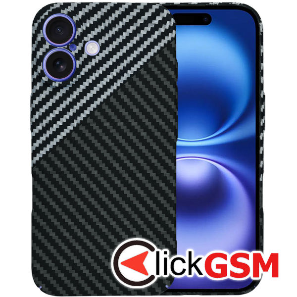 Techsuit - Carbonite FiberShell - iPhone 16 - Stealth Gray