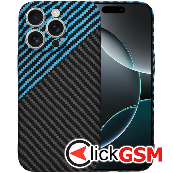 Techsuit - Carbonite FiberShell - iPhone 16 Pro - Blue Pulse