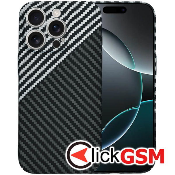 Techsuit - Carbonite FiberShell - iPhone 16 Pro - Stealth Gray