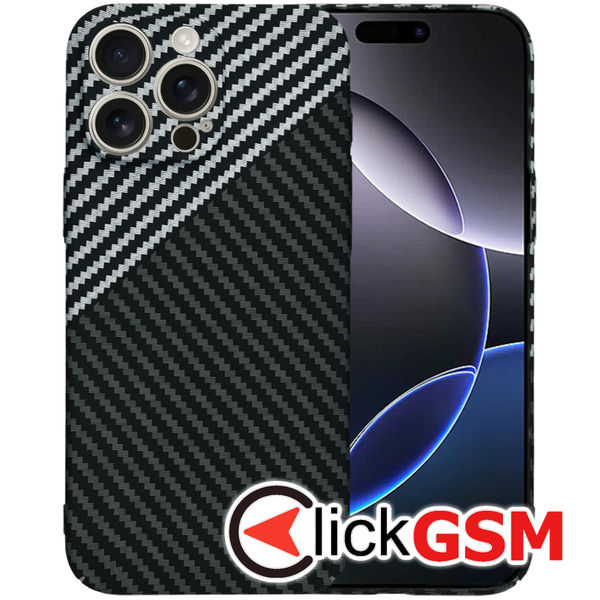 Techsuit - Carbonite FiberShell - iPhone 16 Pro Max - Stealth Gray