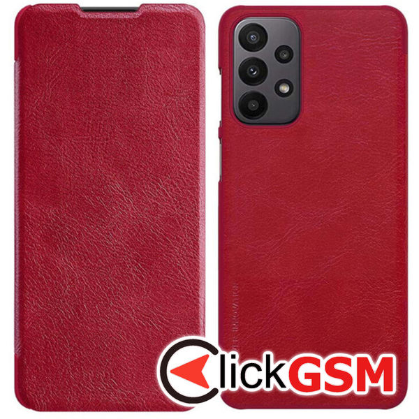 Nillkin - Qin Pro Leather Case - Samsung Galaxy S24 FE - Red