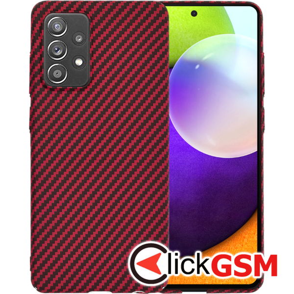 Techsuit - Carbonite FiberShell - Samsung Galaxy A52 4G / A52 5G / A52s 5G - Red