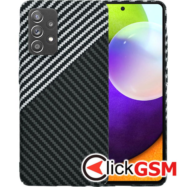 Techsuit - Carbonite FiberShell - Samsung Galaxy A52 4G / A52 5G / A52s 5G - Stealth Gray