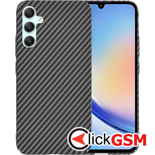 Techsuit - Carbonite FiberShell - Samsung Galaxy A34 5G - Black