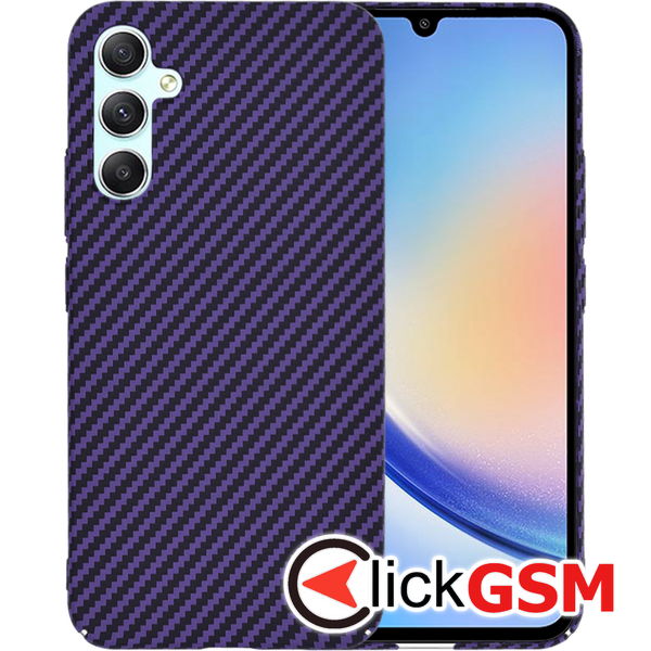 Techsuit - Carbonite FiberShell - Samsung Galaxy A34 5G - Purple