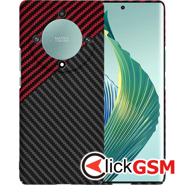 Techsuit - Carbonite FiberShell - Honor Magic5 Lite - Red Vortex