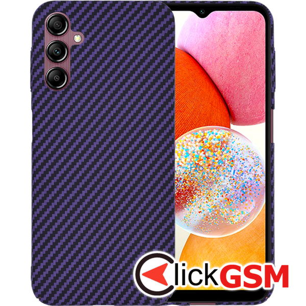 Techsuit - Carbonite FiberShell - Samsung Galaxy A14 4G / A14 5G - Purple
