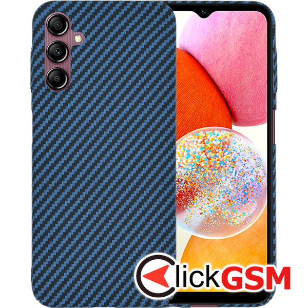 Techsuit - Carbonite FiberShell - Samsung Galaxy A14 4G / A14 5G - Cyan