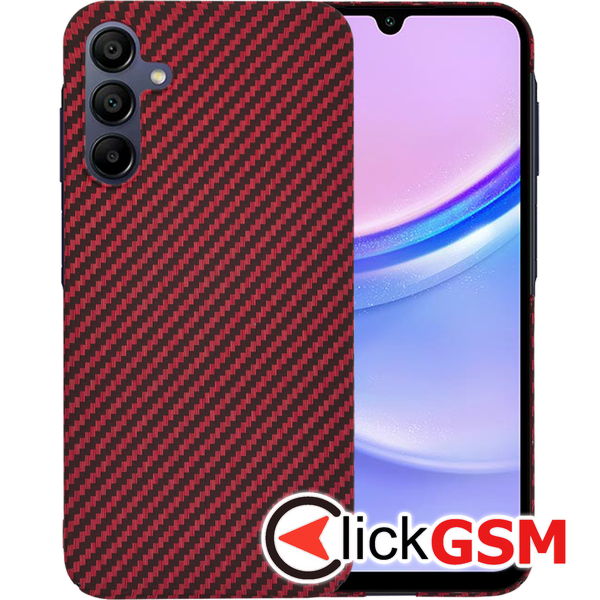 Techsuit - Carbonite FiberShell - Samsung Galaxy A15 4G / A15 5G - Red