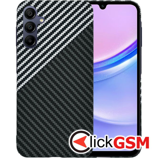Techsuit - Carbonite FiberShell - Samsung Galaxy A15 4G / A15 5G - Stealth Gray