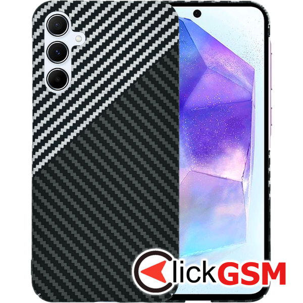Techsuit - Carbonite FiberShell - Samsung Galaxy A55 5G - Stealth Gray
