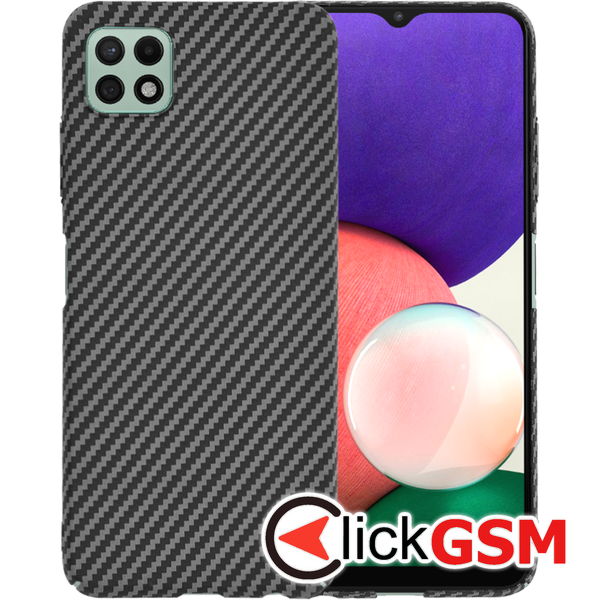 Techsuit - Carbonite FiberShell - Samsung Galaxy A22 5G - Black